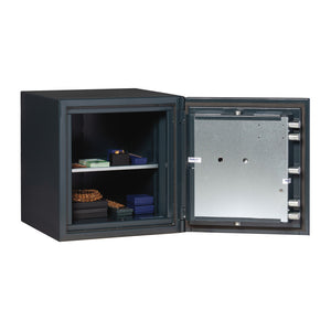 chubbsafes duoforce g3-65-kl-60 kluis zijaanzicht open met inhoud