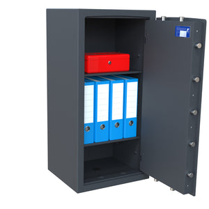 salvus ferrara 90 elo kluis zijaanzicht open met inhoud